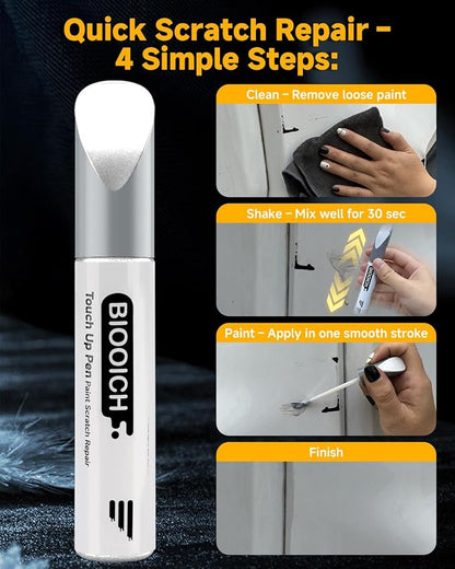 Touch Up Paint Pen Exact Color Match Car Chip and Scratch Repair (for Jeep, Brilliant Black Pearl(PXR/AXR))