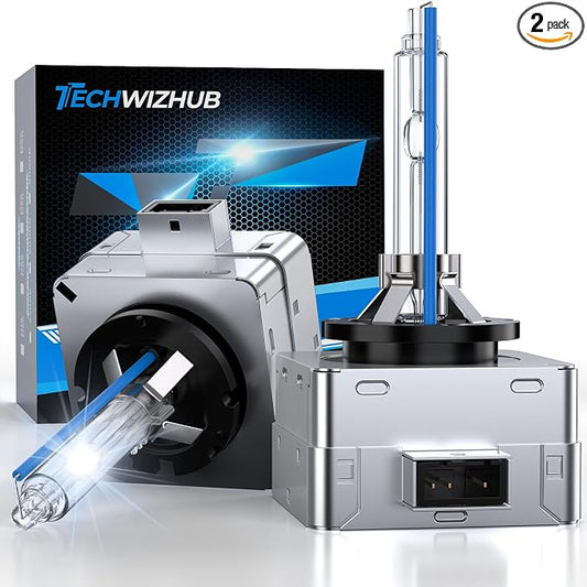 D1S Xenon HID Bulbs, 8000K White Blue 35W High/Low Beam 66144 66140 85140 85415 Replacement Bulb, Easy Installation, Pack of 2
