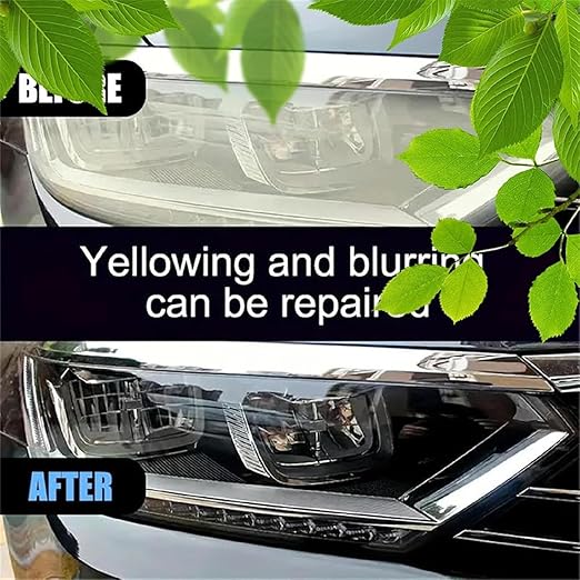 Automotive Headlamp Restoration Fluid Oxidized, Headlight Restoration Kits, Car Light Polisher Cleaning, Only for Headlight Cleaner Polishing.(10ML Coating+180ML Headlight Renovation Liquid)