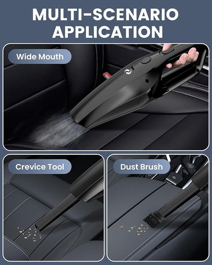 Handheld Vacuum Cordless Cleaner, Portable Mini Car Handheld Vacuum, Vacuum Portable with HEPA Filter, Hand Held Cordless for Car Accessories, Pet Hair, Home, Office