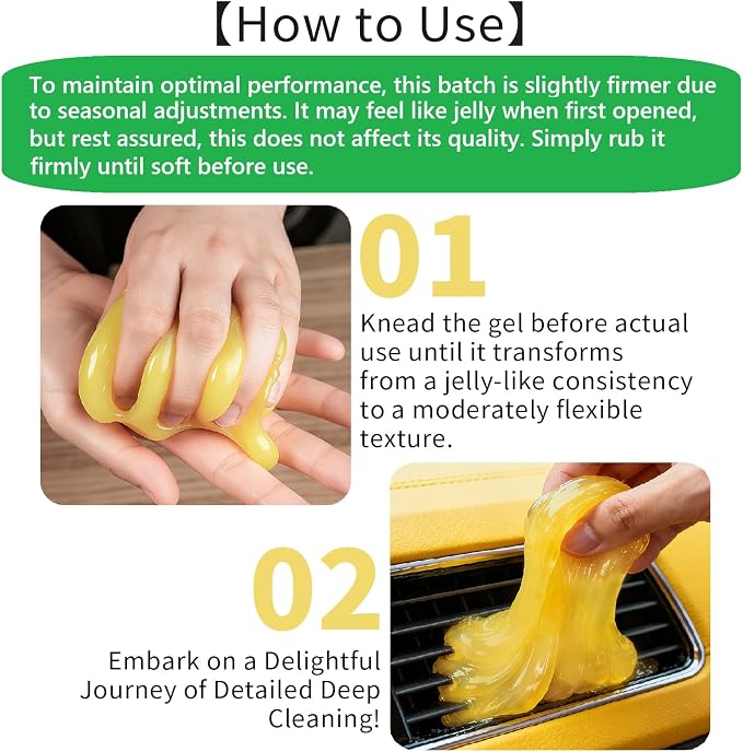 ASFSKY Car Cleaning Gel（4 Packs） Dust Cleaning Putty Universal Car Interior Cleaner Keyboard Dust Remover Car Slime Gifts for Men Women Girl