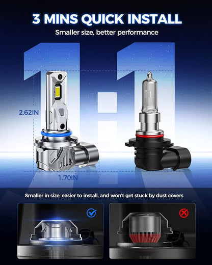 Marsauto - 9005 Halogen Headlight Bulb - High-Performance Car Headlight - Halogen Light with No Glare - for Automotive - 2 Bulbs