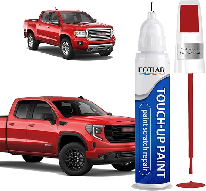 Cardinal Red G7C/WA130X Touch up Paint for GMC-Exact Match Scratch Repair Kit 2-In-1 Premium Car Paint Pen for Chips & Nicks