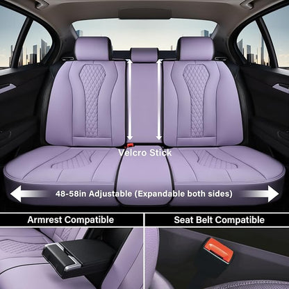 Coverado Car Seat Covers Full Set, Purple Seat Covers, Automotive Car Seat Cover, Car Seat Cushion, Car Seat Covers Front Seats Back Seat Covers, Car Seat Protector Universal Fit Most Cars