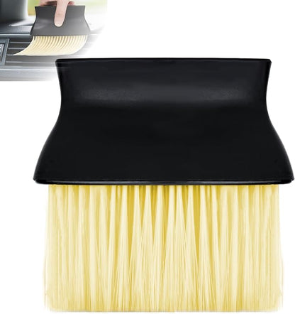 Car Interior Brush, Automotive Interior Dusting Brush, Car Interior Cleaning Brush, Bristles Detailing Brush Dusting for Car Interior, Dashboard, Air Conditioner Vents, Leather, Computer (Yellow)