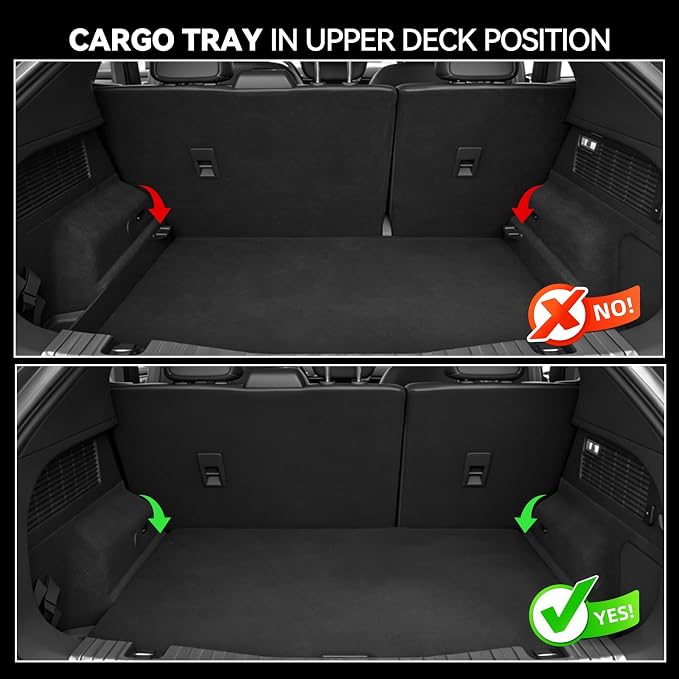 Floor Mats for VW Taos 2022-2026 FWD(Only Fit Cargo in Lower Deck Position), Trunk Mat and Backrest Mat All Weather TPE Protector for Volkswagen TAOS Accessories