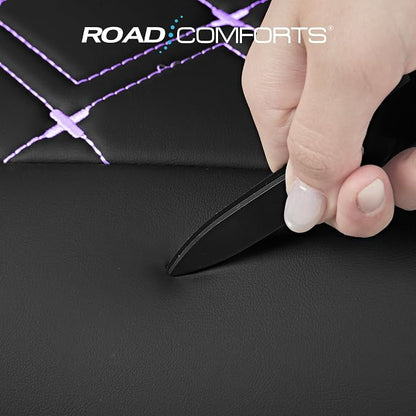 Road Comforts Seat Covers, Premium Leather Car Seat Covers Full Set for Women Girls,Airbag Compatible, Automotive Seat Covers Universal Fit Most Cars,Vans,Truck,SUV