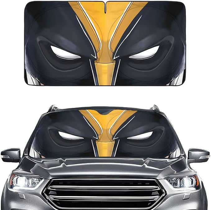 GENANY Sinister Eyes Windshield Sun Shade for Car SUV Truck (69x35 Inches), Automobile Sunshade, Protector Blocks UV, Car Accessories, Auto Decor