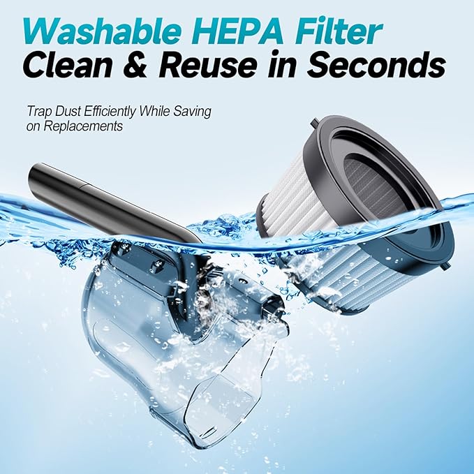 Cordless Handheld Vacuum Cleaner Compatible with Makita 18V Battery , 16000Pa Portable Shop Vacuum with 2 HEPA Filters & 4 Attachments, Lightweight Vacuum for Car, Home & Garage(Tool Only, No Battery)