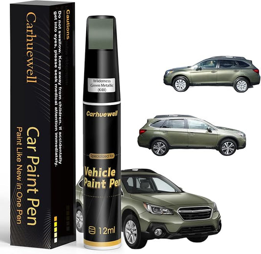 Wilderness Green Metallic(K4X) Touch Up Paint Compatible with SUBARU, Exact Match Car Paint Pen Automotive Scratch Repair Remover Kit Quick & Easy Solution for Vehile Chips and Nicks