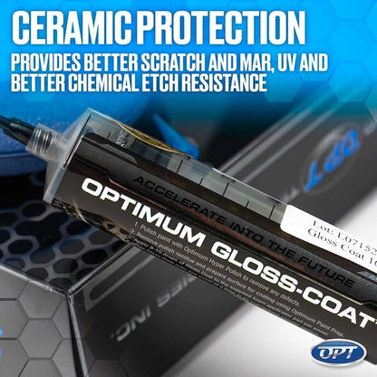 Optimum Gloss-Coat Ceramic Coating - Two Vehicle Kit, 3 Year DIY Ceramic Coat, Protects Paint, Plastic, Wheels, Use on Cars, Trucks, SUVs, Boats, RVs (20 CC)