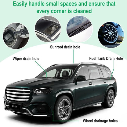 ecocstm Auto Sunroof Drain Cleaning Tool, 196 Inch Flexible Tube Cleaning Brush, Flexible Drain Brush Extra Long Pipe Cleaners for Car, Car Sunroof Drain Hole Cleaner for Drains, Sewers, Windshields