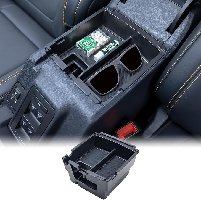 TOPINSTALL Double-Layer Tray Compatible with 2025 2026 Ford Bronco 4 Doors Automatic Transmission ONLY, Full Size Bronco 2PCS Console Organizer (Not for Manual Transmission & 2 Doors & Bronco Sport)