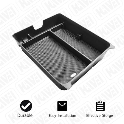 HGWEI Center Console Organizer Compatible with Honda Pilot 2023 2024 2025 2026 and Ridgeline/Passport 2024 2025 2026 Interior Accessories Insert Armrest Storage Box Tray, Black
