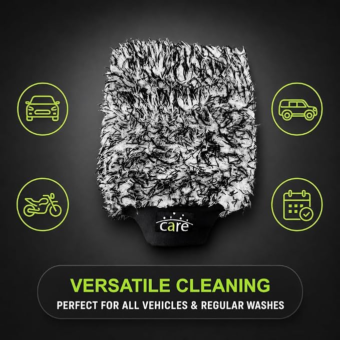 Microfiber Car Wash Mitt, Sponges for Cleaning, Car Detailing Kit, Easy to Use, Durable and Long-Lasting, Comfortable to Handle, Suitable for Regular Cleaning