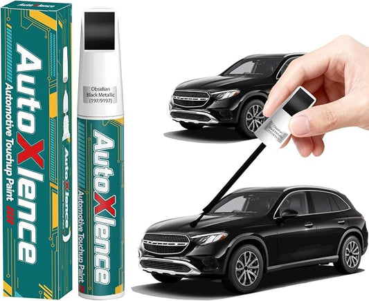 Obsidian Black Metallic(197/9197) Touch Up Paint Compatible with Mercedes-Benz Car Paint Pen Scratch Repair Automotive Scratch Remover Fix Exact Color Match