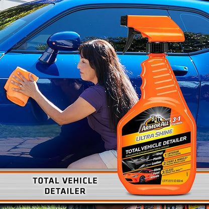Armor All Ultra Shine Total Vehicle Detailer, Car Detailer Spray for Interior and Exterior Use, 22 Fl Oz (Pack of 2)