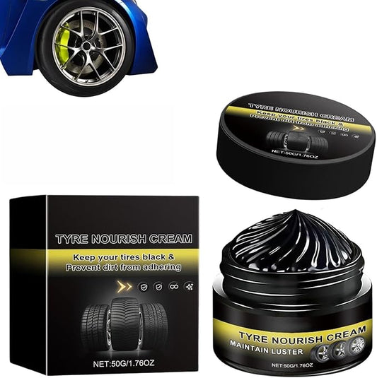 Car Tire Ceramic Coating, 2026 Powerful Wheel Cleaning Refurbish Wax with UV Blocking Dust, Tyre Nourish Cream, Tire Shine Cream for Long-Lasting Auto Care(1Pcs)