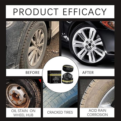 Quick Shine Tire Paste, 50g Long-Lasting Wax, Vehicle Wheel Polishing Paste with Durable Formula, Tire with Fast Application, Detailing Wax Protective Coating, Car Care Product for Exterior