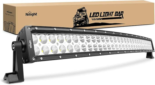 Nilight - 70016C-A 32" 180W Curved Spot Flood Combo High Power LED Driving Lamp LED Light Bar Off Road Fog Driving Work Light for SUV Boat Jeep Lamp