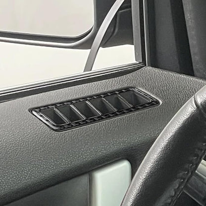 Premium Carbon Fiber Compatible with Ford Edge 2011-2014 2012 2013 SEL/Limited/SE/Sport Accessories Car Inner Door A-Pillar Air Vent Frame Cover Interior Trim Sticker Decal Black 2PCS