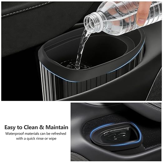for Tesla Car Trash Can Bin Model Y Model 3 2017-2026 Accessories Mini Garbage Can Trash Bin Model Y Juniper Door Side Trash Can Model 3 Highland Multifunctional Organizers Storage