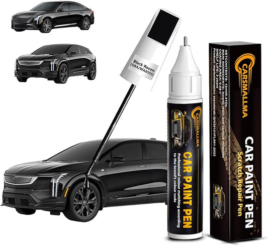 Black Raven(GBA/WA8555) Car Touch Up Paint for Cadillac, Color Accurate Car Paint Scratch Repair Pen Kit Quick & Easy Fix Vehicle Chips and Automotive Nicks Scuff