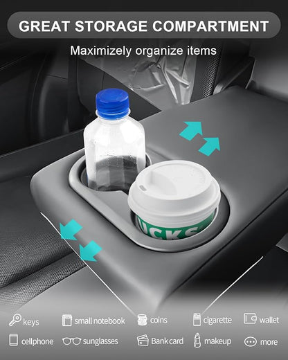 CDEFG for 2026 Mazda CX5 Center Console Organizer for 2026 Mazda CX-5 (S/Select/Preferred/Premium/Premium Plus) Accessories Rear-Seat Cup Holder Storage Box