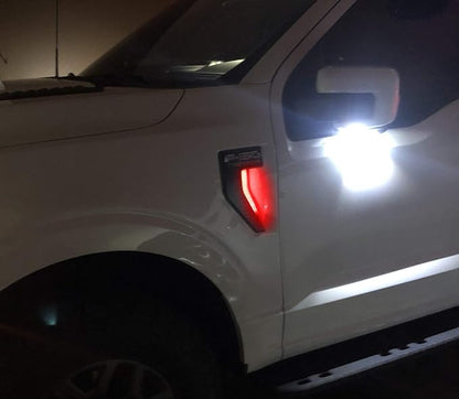 iJDMTOY Brilliant Red LED Background Illumination Lighting Kit Compatible with 2021-up Ford F150 Side Fender Emblem