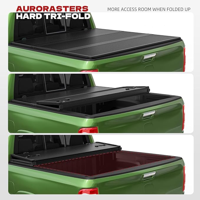 Hard Tri-Fold Truck Bed Tonneau Cover Compatible with 2002-2018 Dodge Ram 1500; 2003-2025 2026 2500 3500; 2019-2024 Classic | 8' (96") Bed