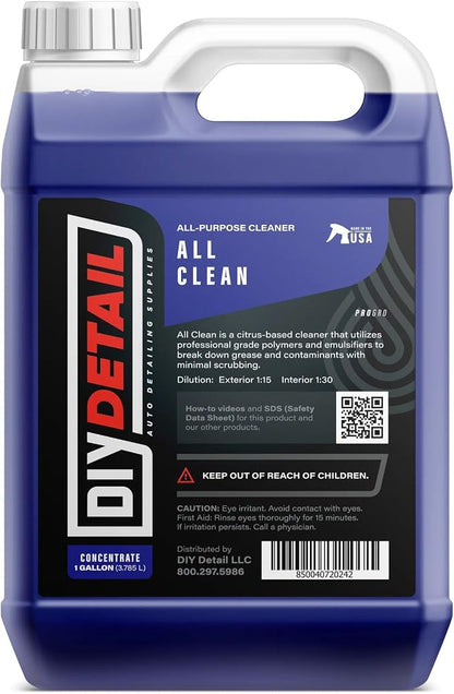 diy detail All Clean Multi-Surface Automotive Cleaner | Powerful Citrus-Based Formula degreaser and cleaner | Gallon 128oz