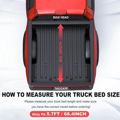 MOSTPLUS 5.5FT Fiberglass Tri Fold Hard Truck Bed Tonneau Cover Compatible for 2016-2025 2026 Nissan Titan (w/o Titan Box) Fleetside 67Inch