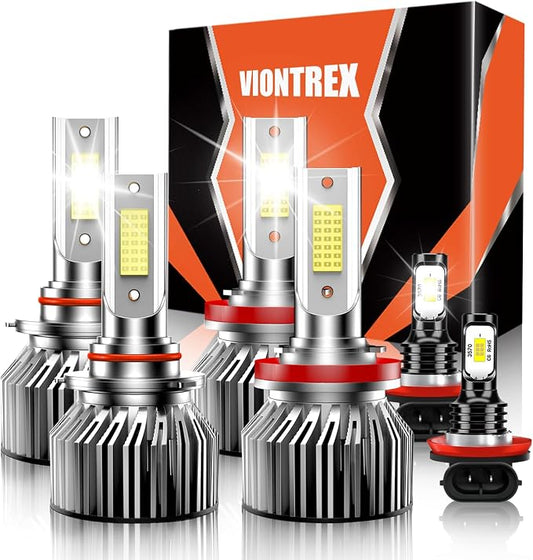 High Low Beam Fog Light Bulbs Combo Pack Fit for Honda CRV 2015 2016 2017 2018 2019 2020 2021 Driving Light,6500K White Car Lamp Bulb Kit,Plug and Play,IP68 Pack of 6
