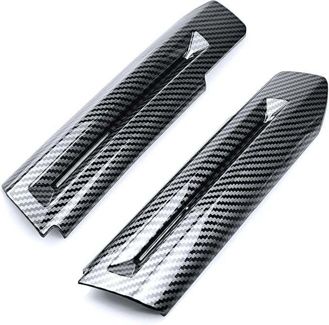 Car Inner Door Handle Trim Cover fits for Ford Mustang 2015-2024, Carbon Fiber Door Handrail Handle Protector for Mustang Interior Decoration Accessories,2Pcs Kit (Black Carbon Fiber)