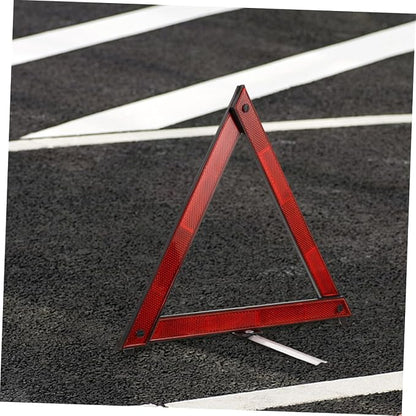 KICHOUSE 5pcs Foldable Reflective Safety Triangle Kit Emergency Road Warning Signs for Vehicles Increased Visibility Compact Design for Roadside Assistance and Traffic Safety