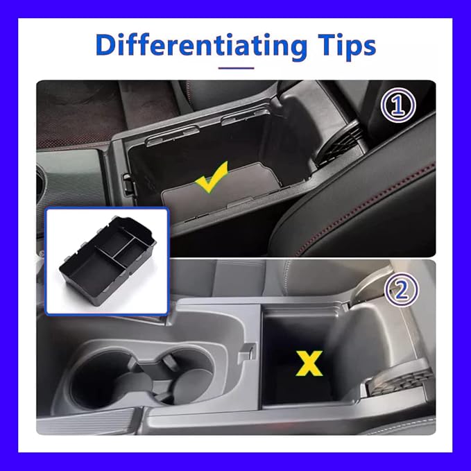 2024 2025 2026 Civic Center Console Organizer Tray for 2023 2022 Honda Civic 11th Gen Sedan Hatchback LX EX Sport 2022 Accessories Civic 2023 Central Console Organizer Insert Tray(2pcs)