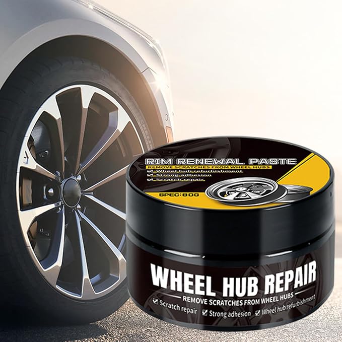 Tire and Wheel Polish – Wheel Shine Agent, Hub Cleaner | 80g High-Gloss Scratch-Resistant Restorer for Auto Detailing, RVs, Motorcycles, Trucks, Marine Vehicles, and ATV Rims