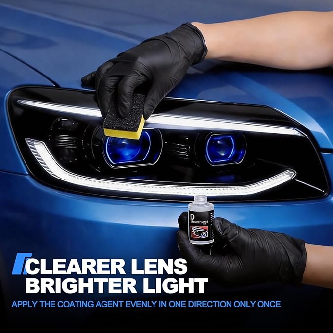 Advanced Car Headlight Restoration Kit: Ceramic Headlight Cleaner and Restorer Kit for Automotive Erase Yellowing & Oxidation - Car Light Cleaner Headlight Kit - Covers 4-5 Vehicle Treatments