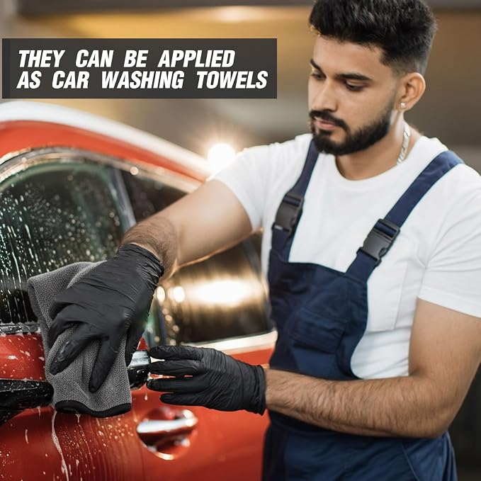 Tallew 18 Pcs Gray Microfiber Towels: 16"x16" Microfiber Drying Towels Bulk Micro Fiber Car Cleaning Cloth for Cars Drying Washing Polishing Cleaning Household Supplies