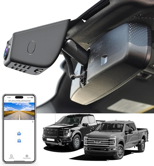 Mangoal F150 Dash Cam 4K Custom for Ford F150 2018-2026 F250/F350/F450 Super Duty 2020-2026 XLT Lariat King Ranch Raptor Limited Platinum(Model A), UHD 2160P Video, WiFi, App, GPS, 64GB Card