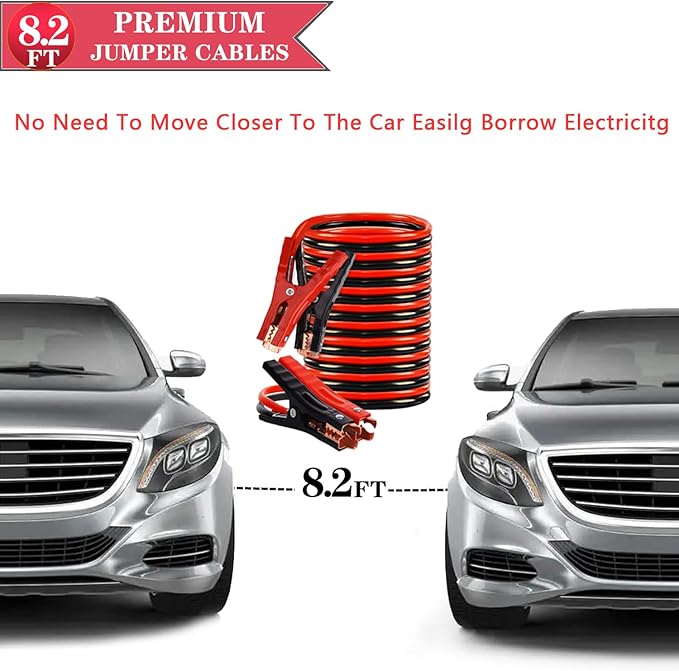 LIANXIN Roadside Emergency Car Kit, Safety Car Kit,with Jumper Cables Emergency kit | Emergency Roadside Kit for Car Warning Triangle,Folding Shovel, Safety Hammer, Tow Rope, Breakdowns fo Emergency Kit Car
