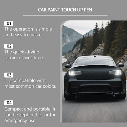 White Car Touch Up Paint Pen, Color Accurate Car Scratch Repair for Cars, 2-in-1 Auto Paint Scratch Remover, Fast Dry, Easy to Use, Long Lasting, Universal for Most Vehicles
