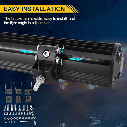 Willpower 40 inch 540W LED Light Bar Triple Row Spot Flood Combo Beam Off Road Lights Waterproof Work Light for Vehicle Trucks SUV ATV UTV Boat Lights,12V 24V
