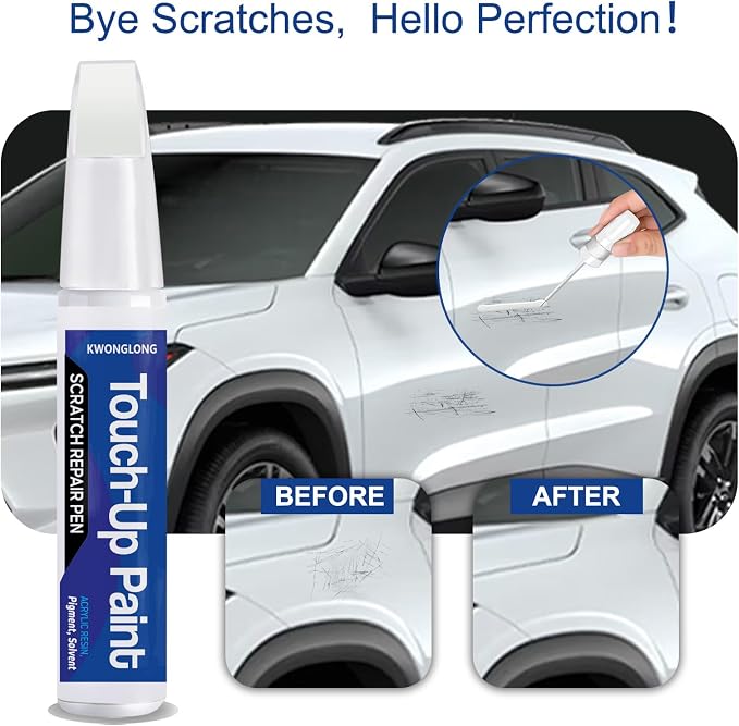for Chevy Summit White (GAZ/WA8624) Car Touch-Up Paint, Compatible with Chevrolet-GMC Car Paint Scratch Repair Kit, Quick & Easy Solution to Repair