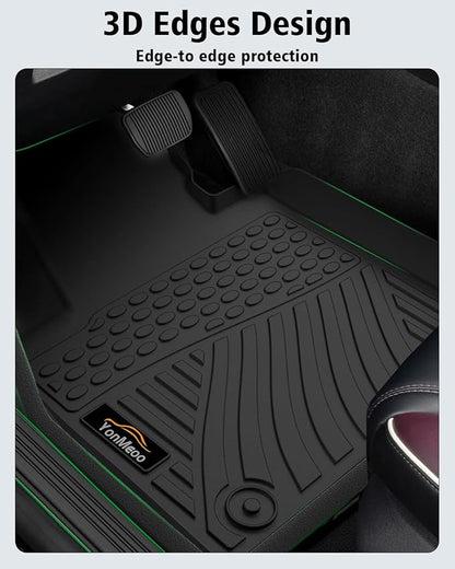 Floor Mats Custom Fit for Kia Sorento 2021-2025 2026 6&7 Seats (Not for Hybrid) Trunk Mat with Backrest Mat All Weather TPE Rubber Cargo Liner Back Seat Protector Full Set for Sorento Accessories