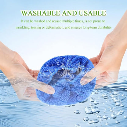 wuyaoyao 20PCS Car Windshield Cleaning Tool Bonnets, Microfiber Cleaning Cloth for Windshield Cleaning Tool, Replaced Car Care Microfiber Windshield Cleaner Cloths Pad, Fits 3" Plate (20PCS)