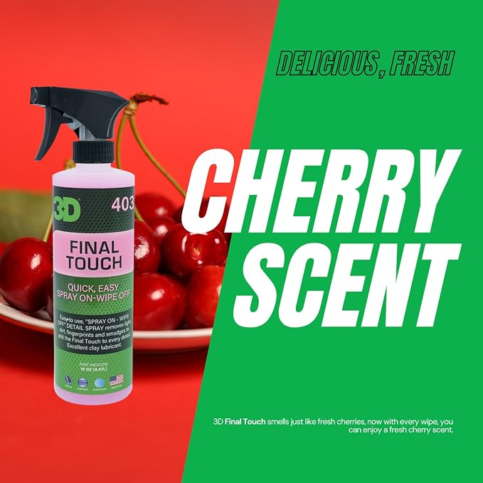 3D Final Touch Quick Detail Spray - Easy Spray On, Wipe Off Showroom Shine 16oz.
