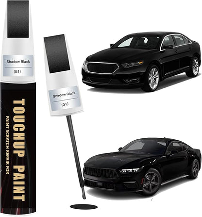 Shadow Black(G1) Car Paint Touch Up Pen Compatible with Ford,2-In-1 Color Accurate Touch Up Car Scratch Repair Paint Exact Match Ford Series Premium Automotive Scratch Remover for Nicks & Chips Repair