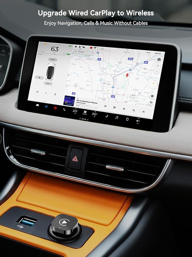 USB-C Wireless CarPlay & Android Auto Adapter with USB-A Converter, 2-in-1 Wireless CarPlay Adapter for Factory Wired CarPlay and Android Auto Cars, High-Speed 5GHz WiFi, Bluetooth 5.0