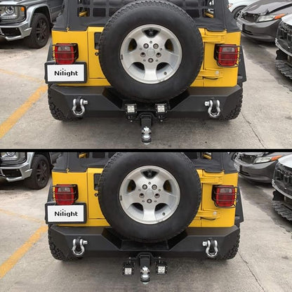 Nilight 2 Pcs 4 Inch 60W Led Pods with 2 Inch Tow Hitch Mounting Brackets Backup Reverse Lights Rear Light Bar for Pickup ATV SUV Truck Trailer Boat